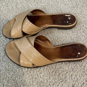 Marc Joseph Tan Women's Slide Sandals Sz 8 or 38